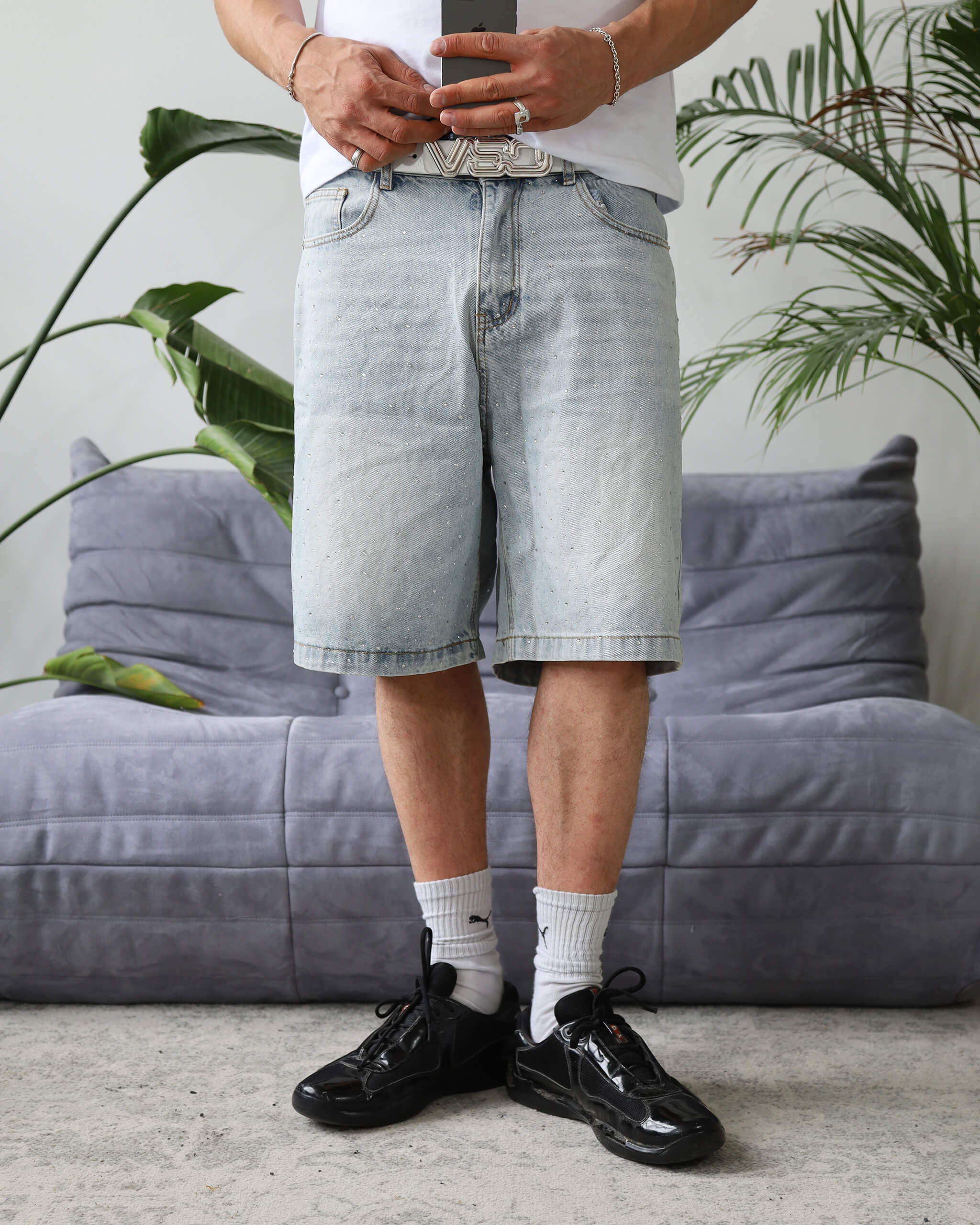 RHINESTONE JORTS