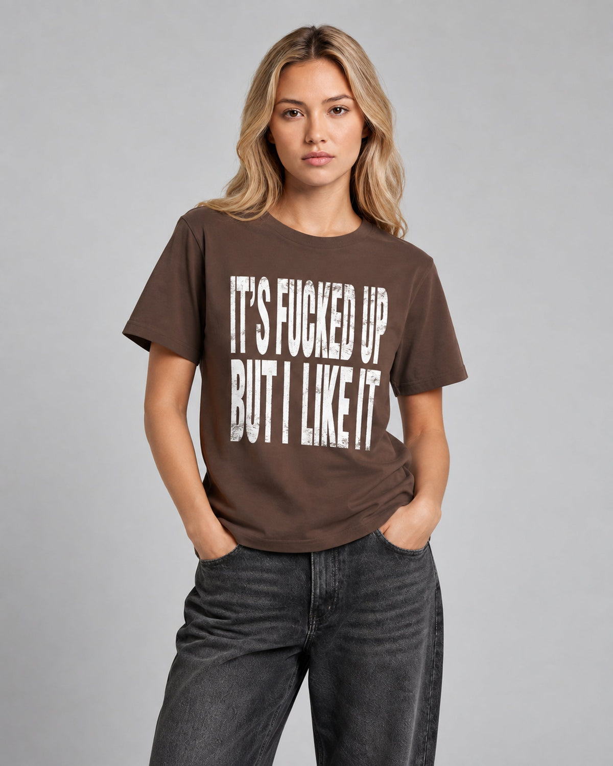 Fucked Up Tee Brown