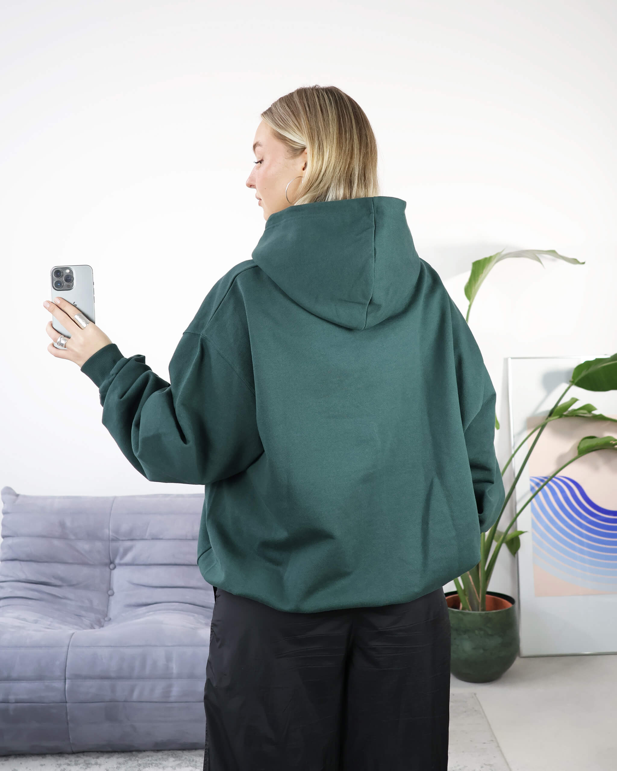 INAR LOGO HOODIE FOREST GREEN