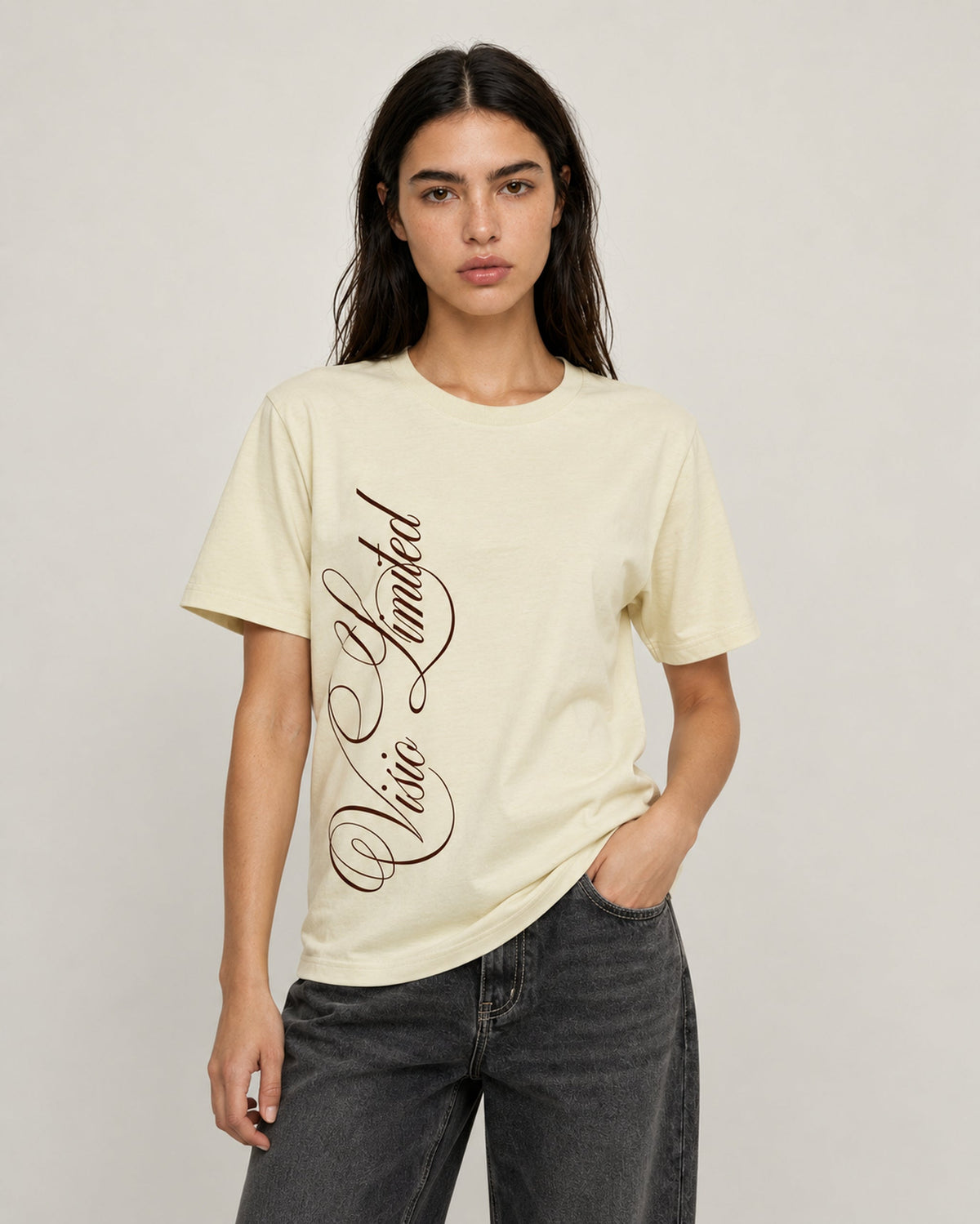 Script Tee Yellow