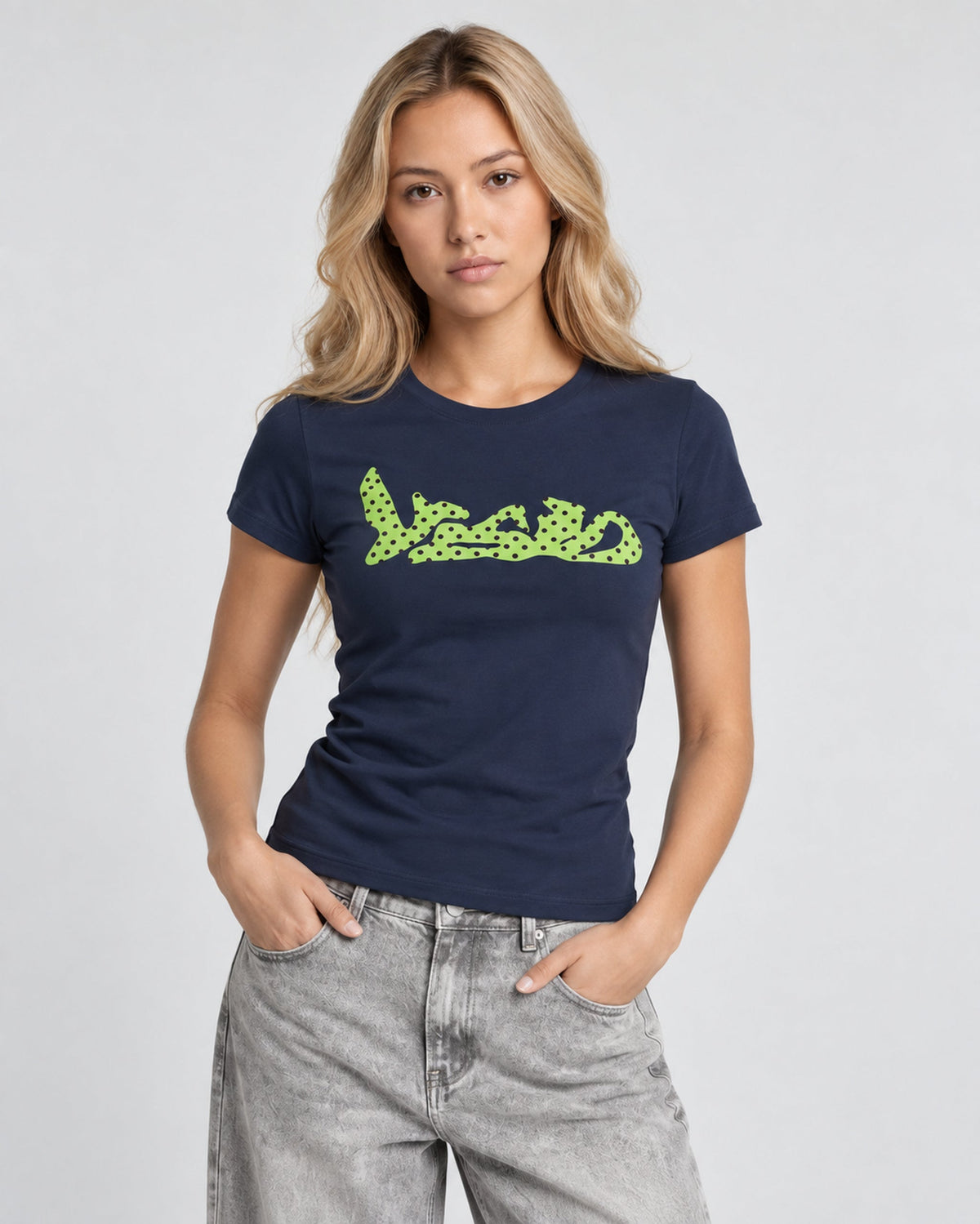 Inar Tag Baby Tee Navy Green
