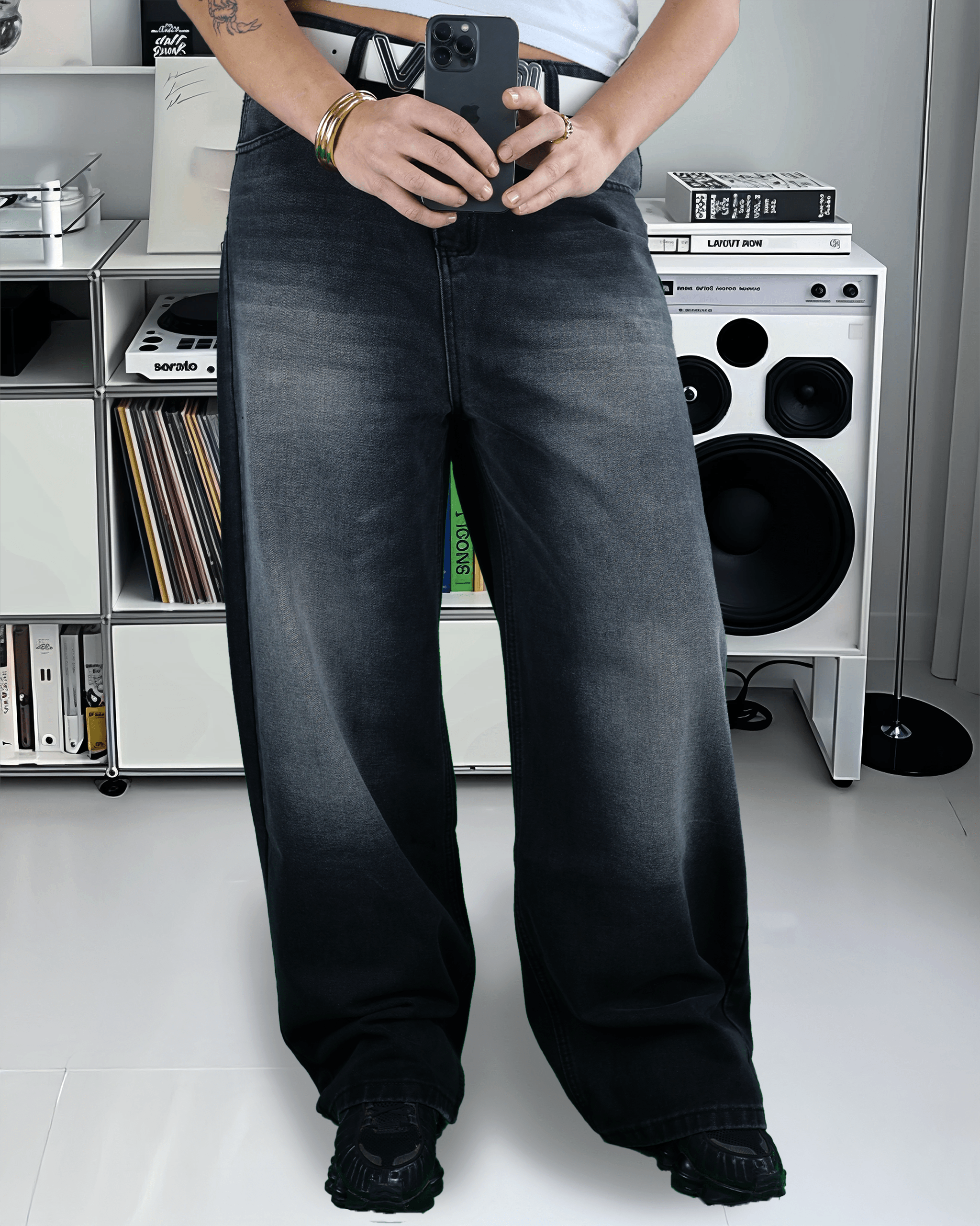 BASIC DENIM WASHED BLACK