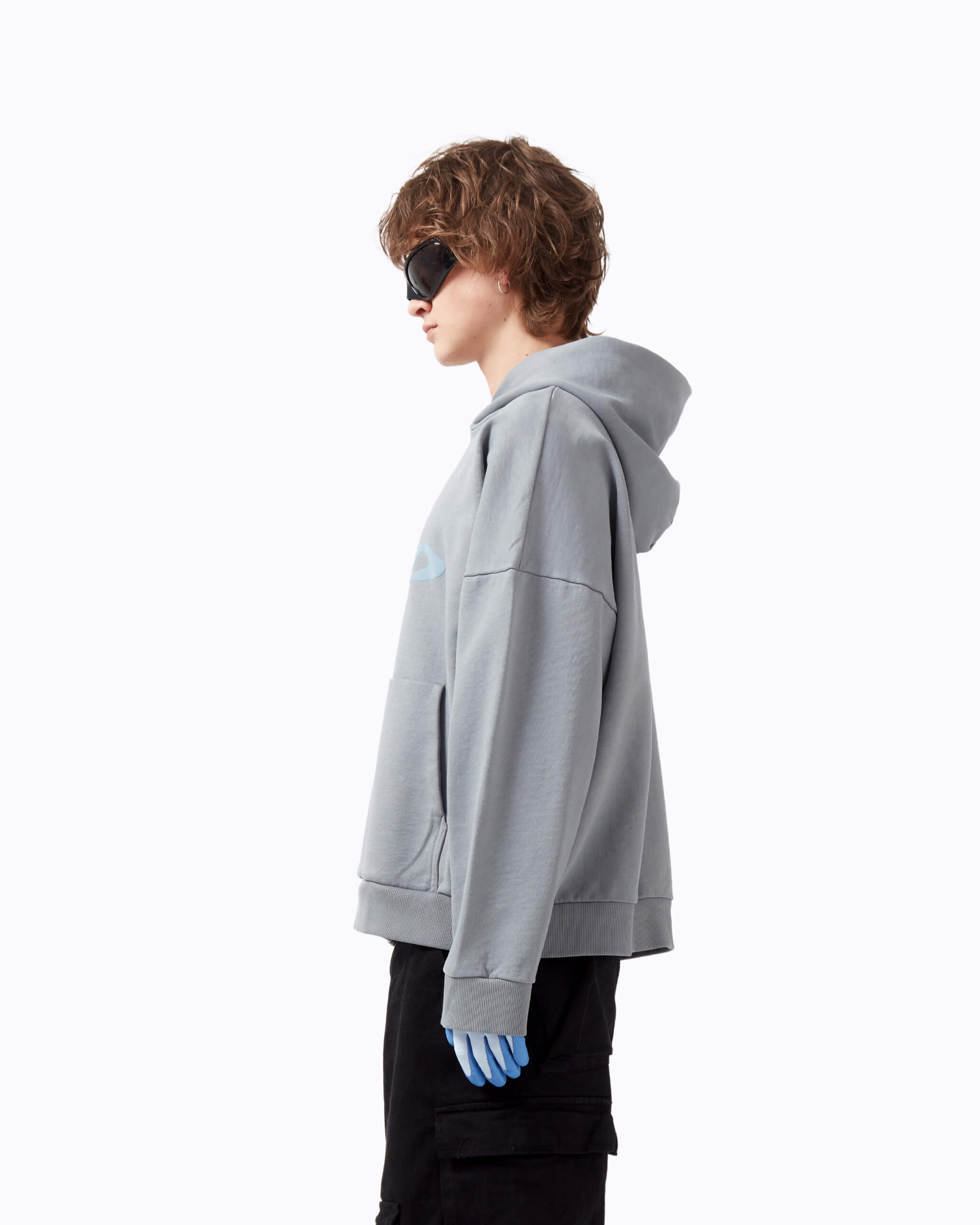 INAR LOGO HOODIE GREY