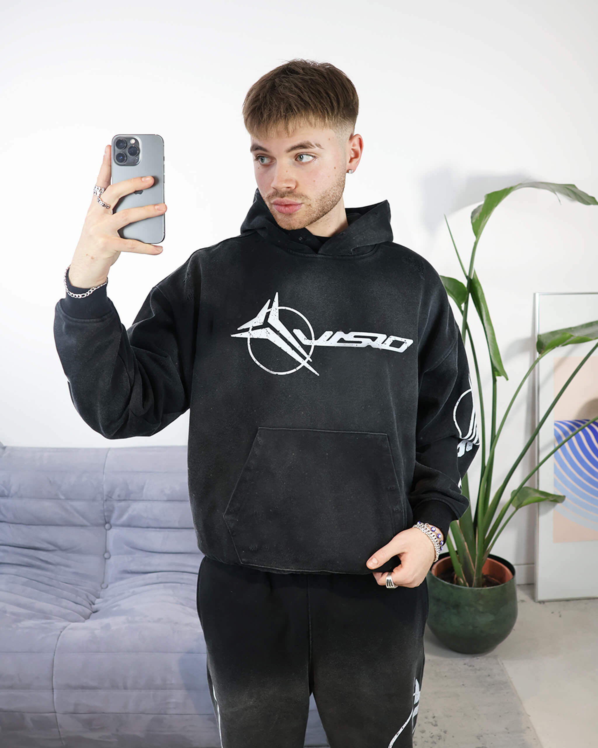 WASHED LOGO HOODIE (BM)