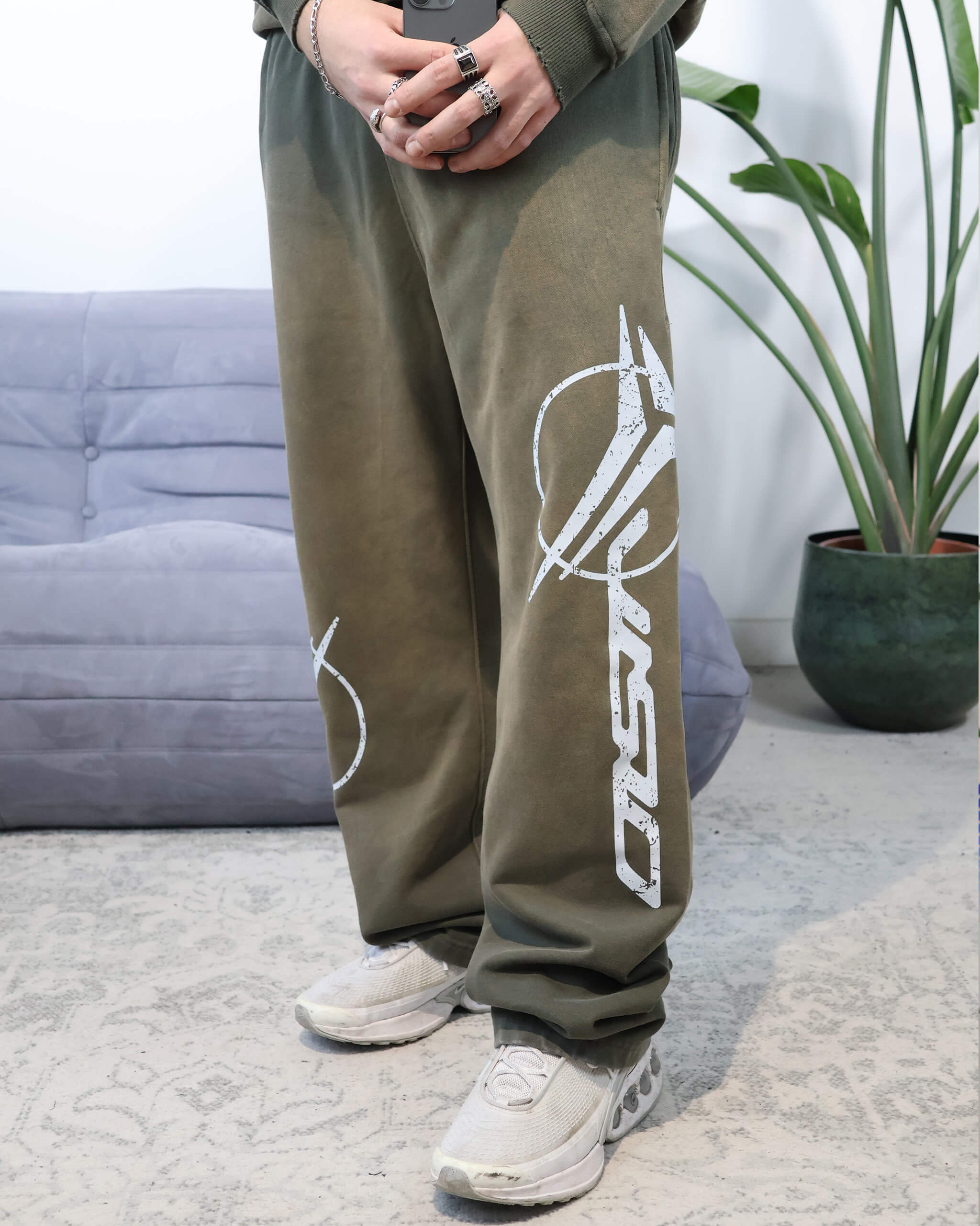 WASHED LOGO JOGGER GREEN