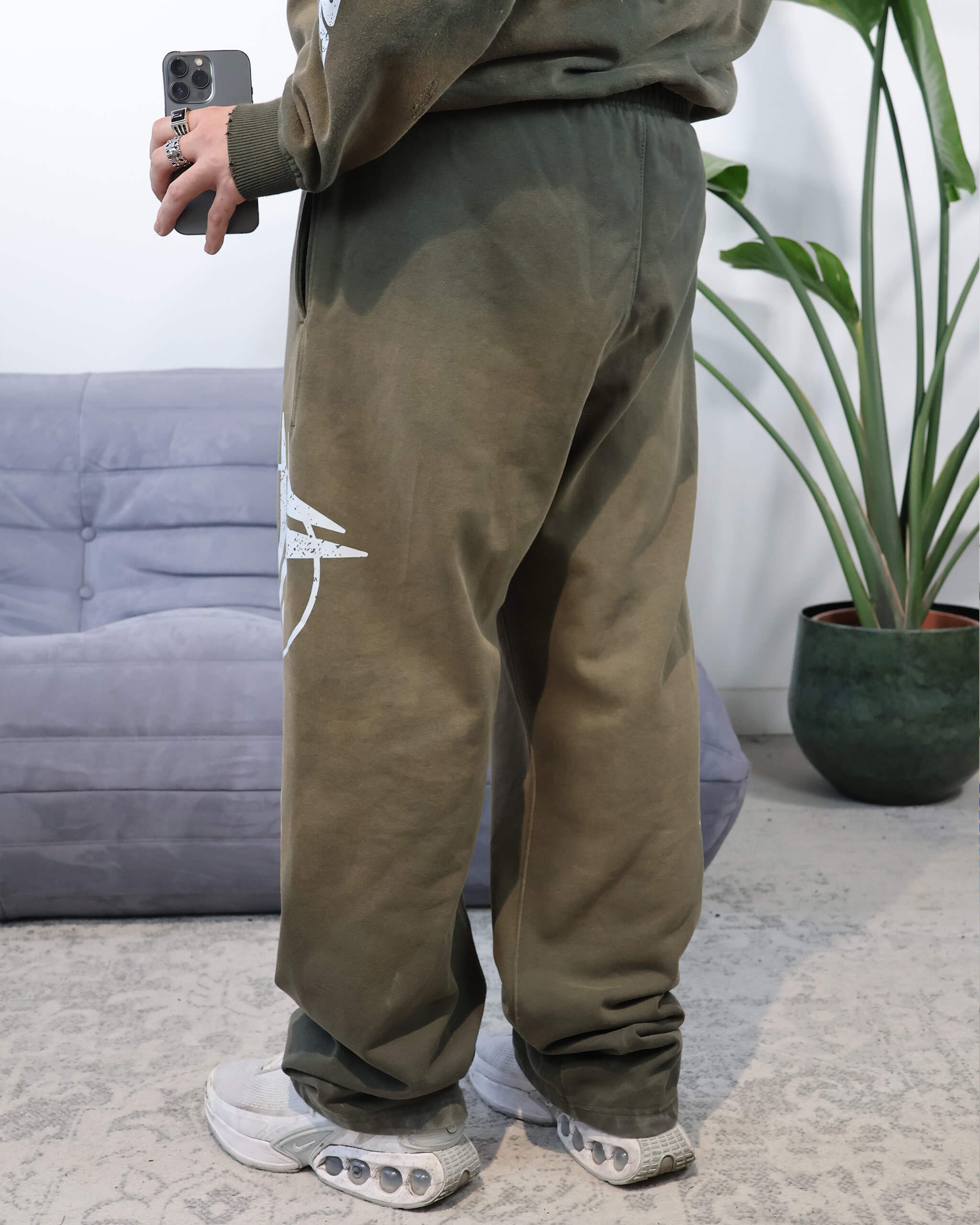 WASHED LOGO JOGGER GREEN