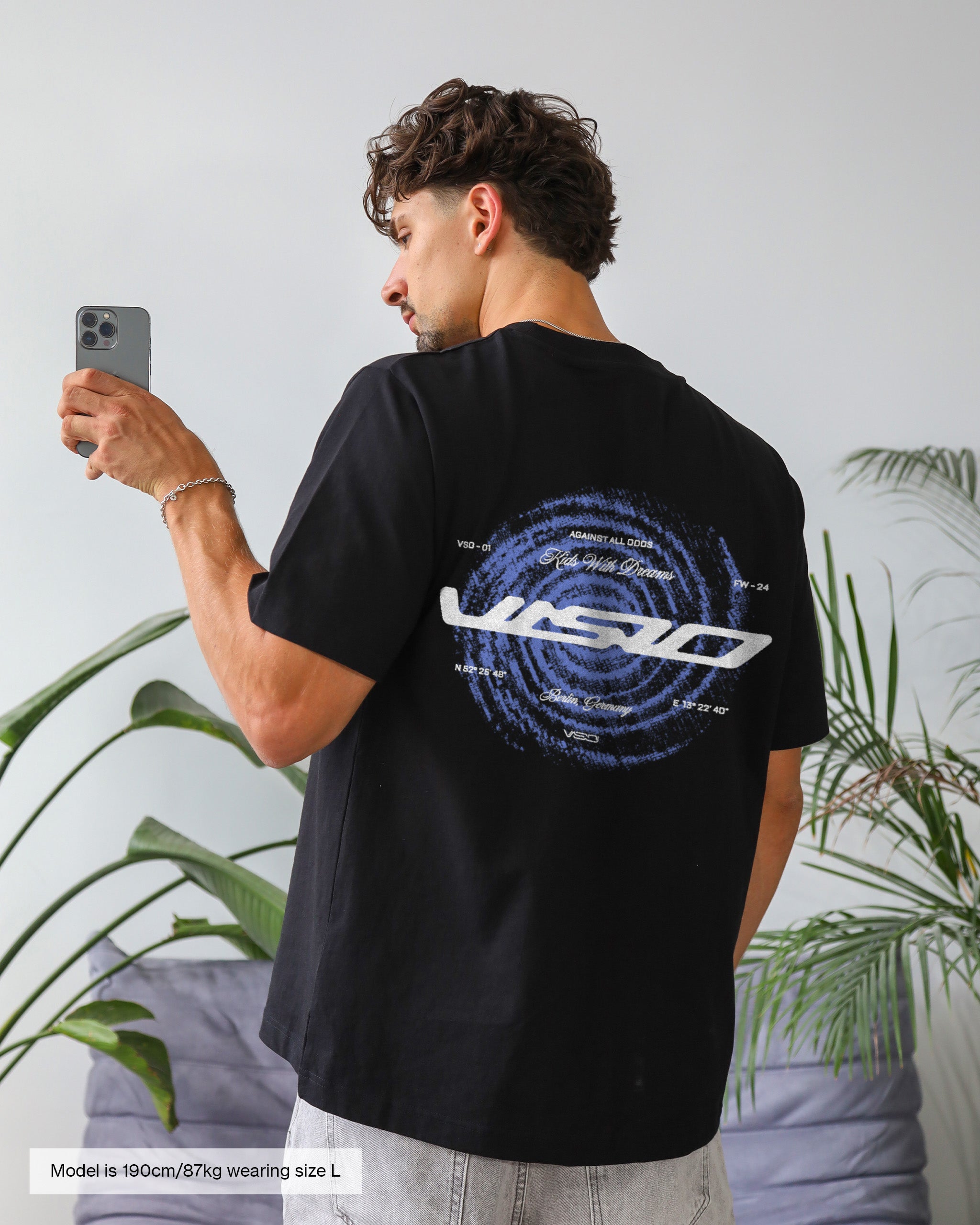 SPIRAL TEE BLACK