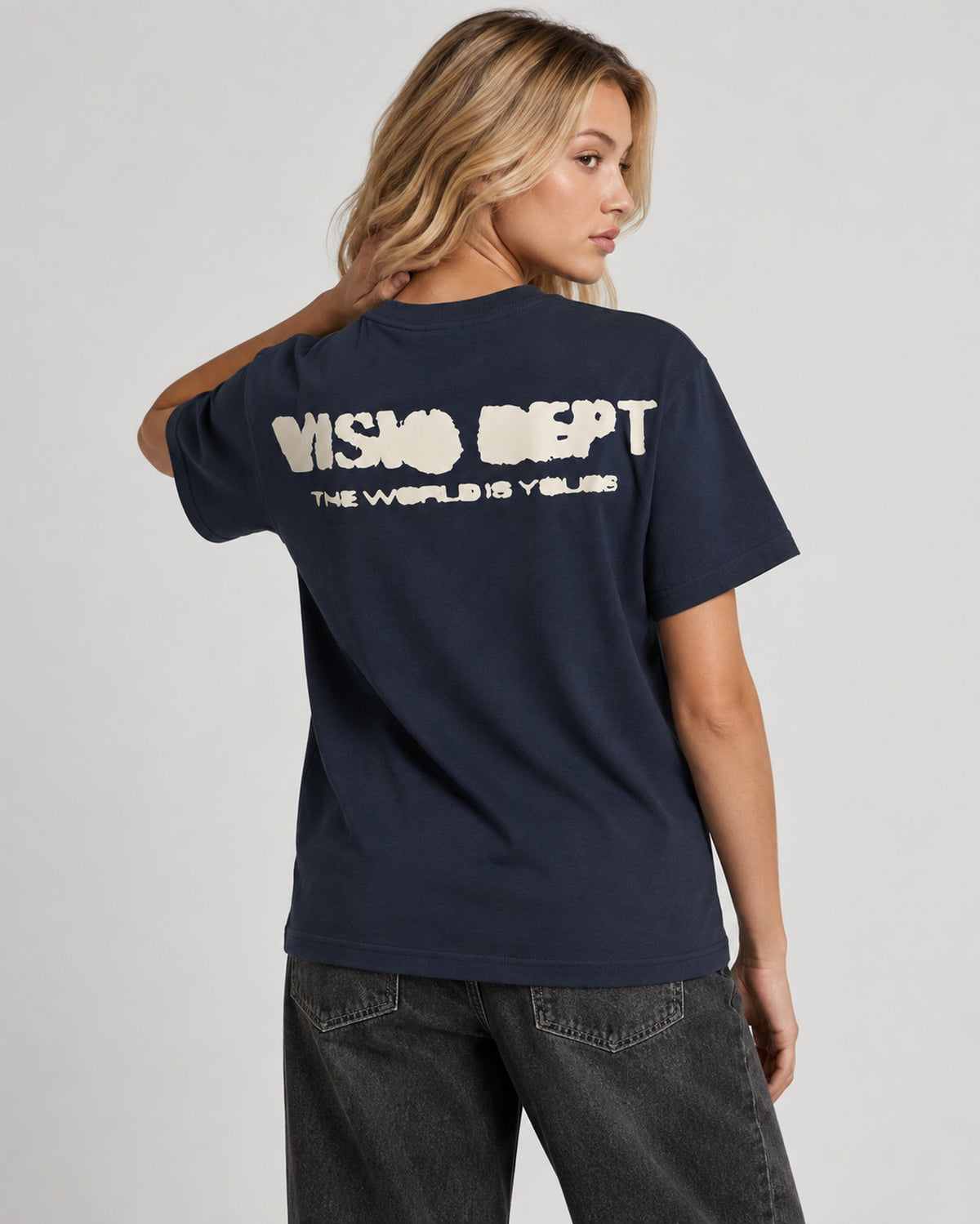 Stack Tee Navy Rueckseite