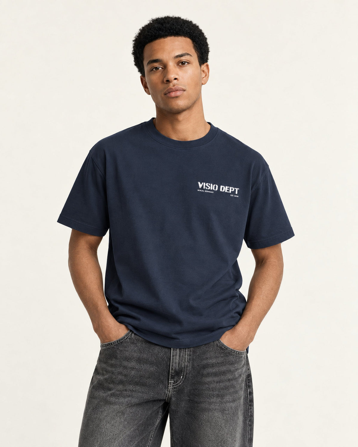 Blurred Tee Navy