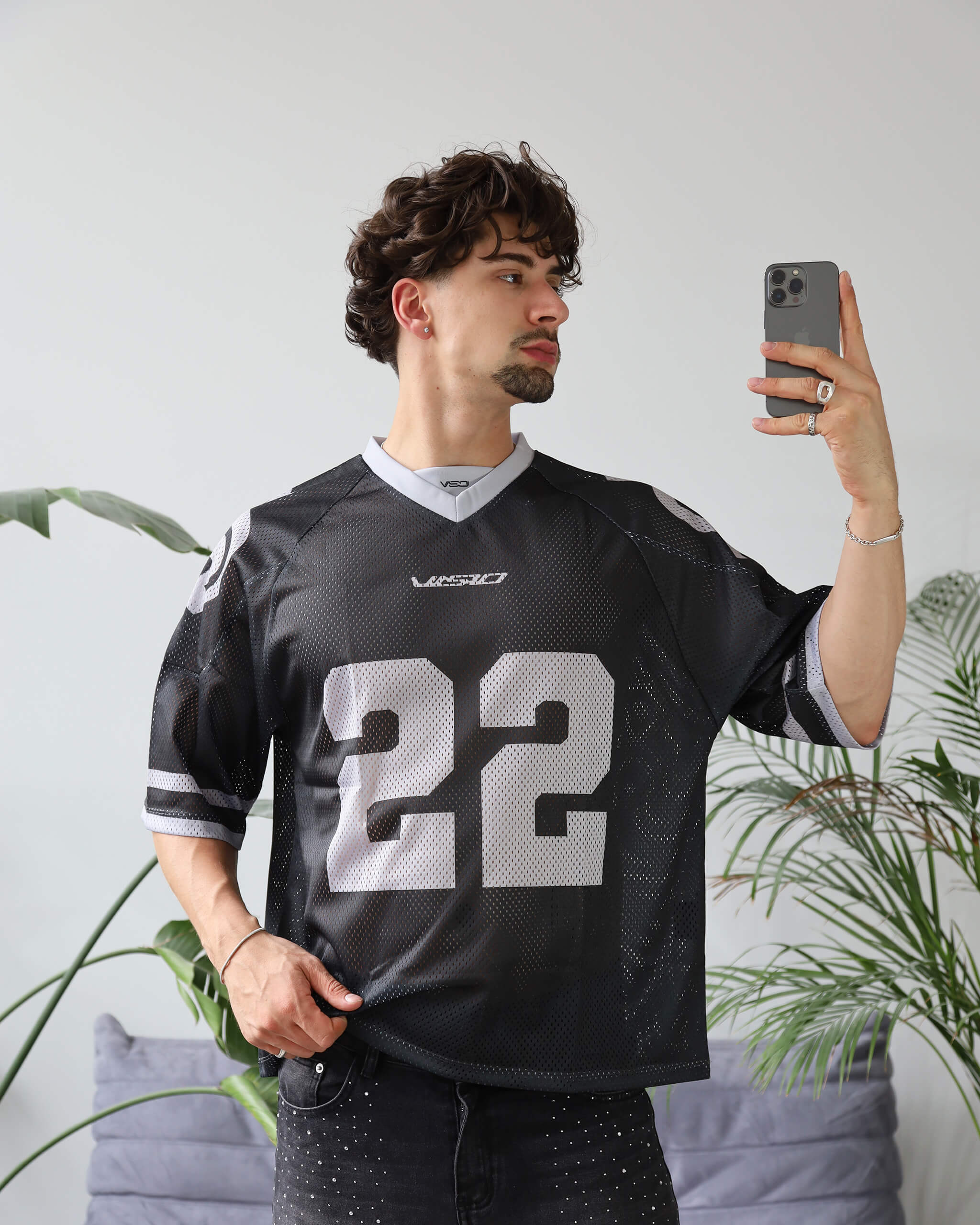 MESH JERSEY BLACK