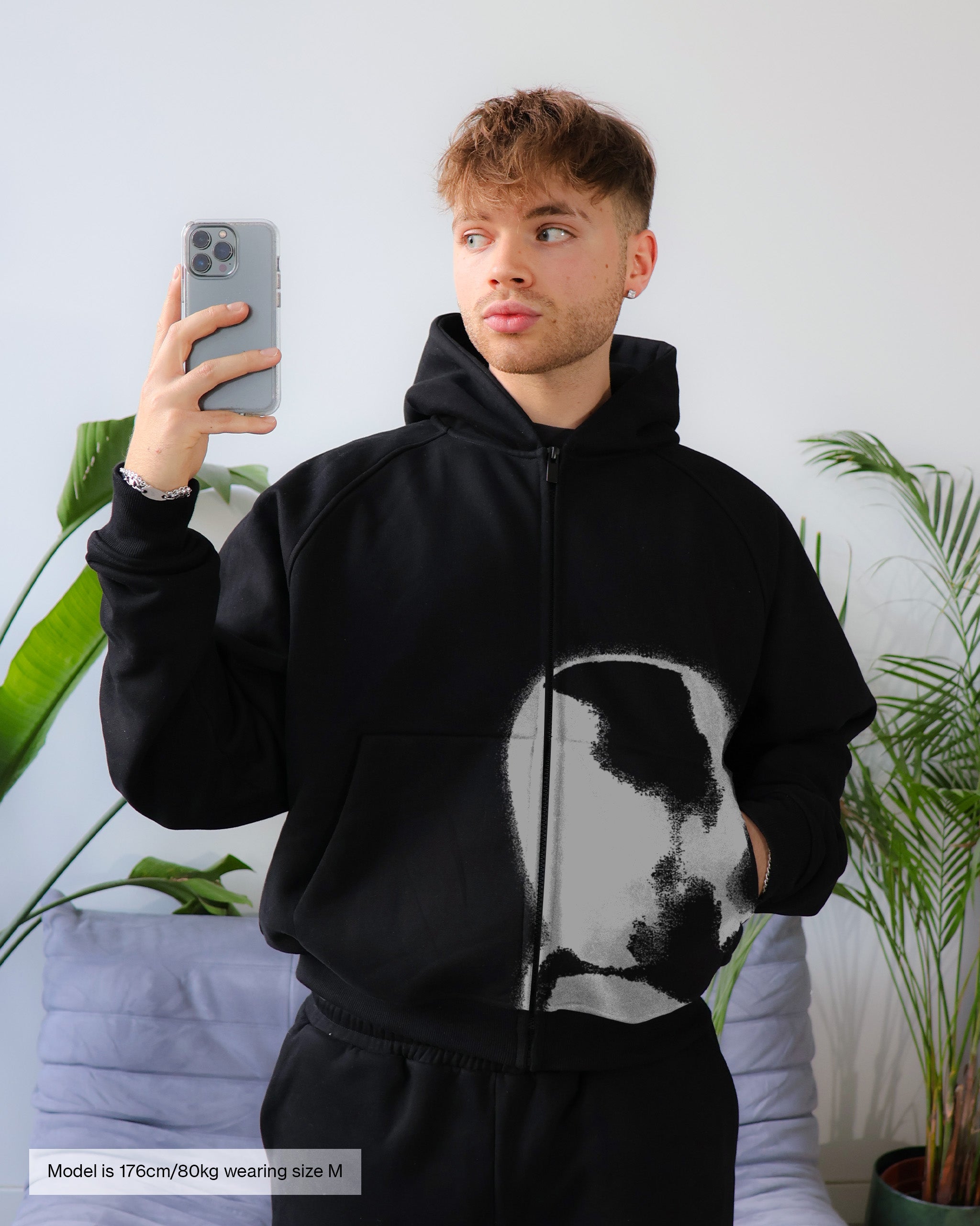 FACE ZIP-HOODIE