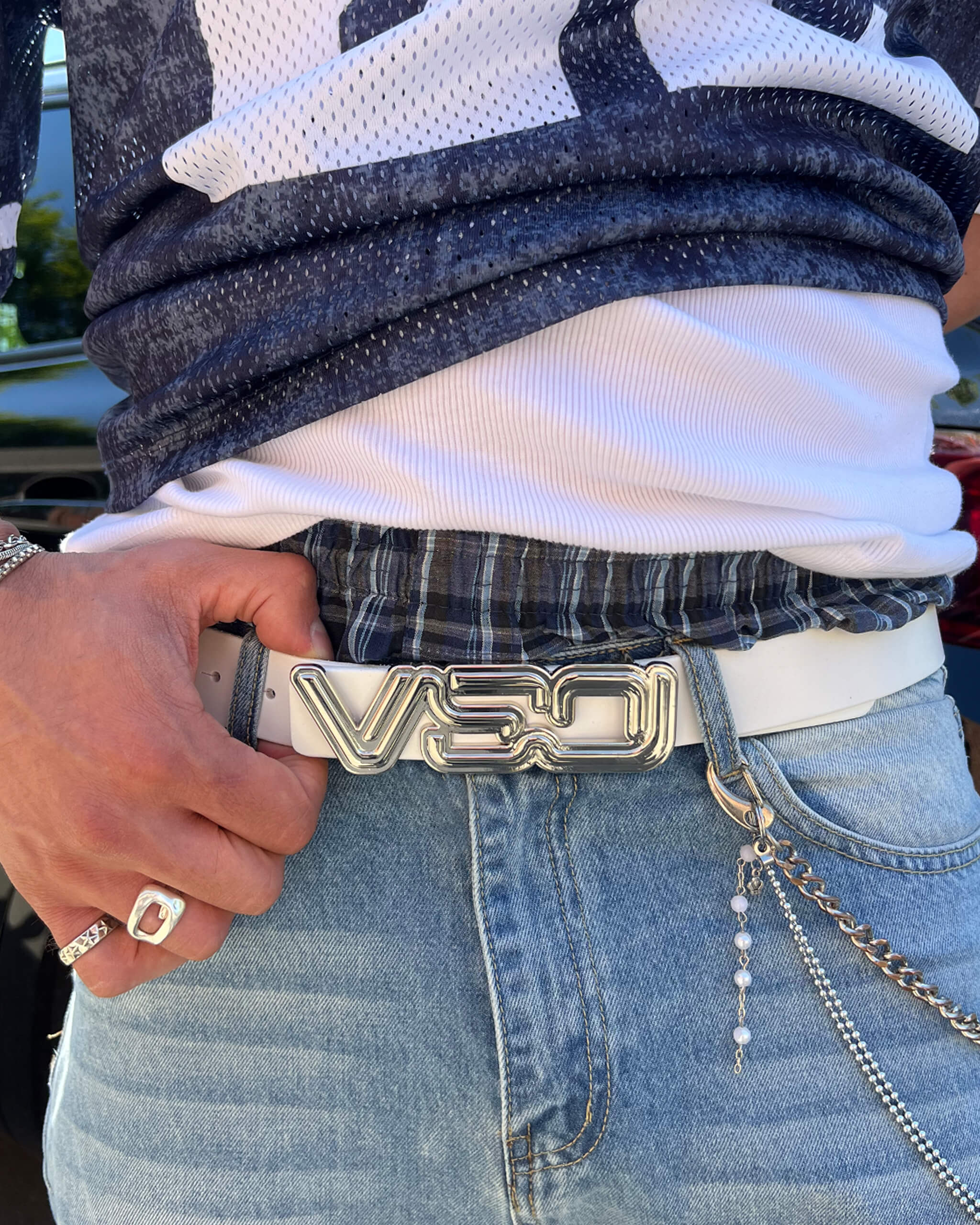 VSO LOGO BELT WHITE