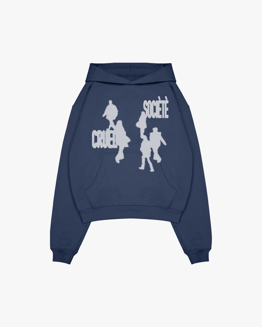 SOCIETY HOODIE NAVY BLUE