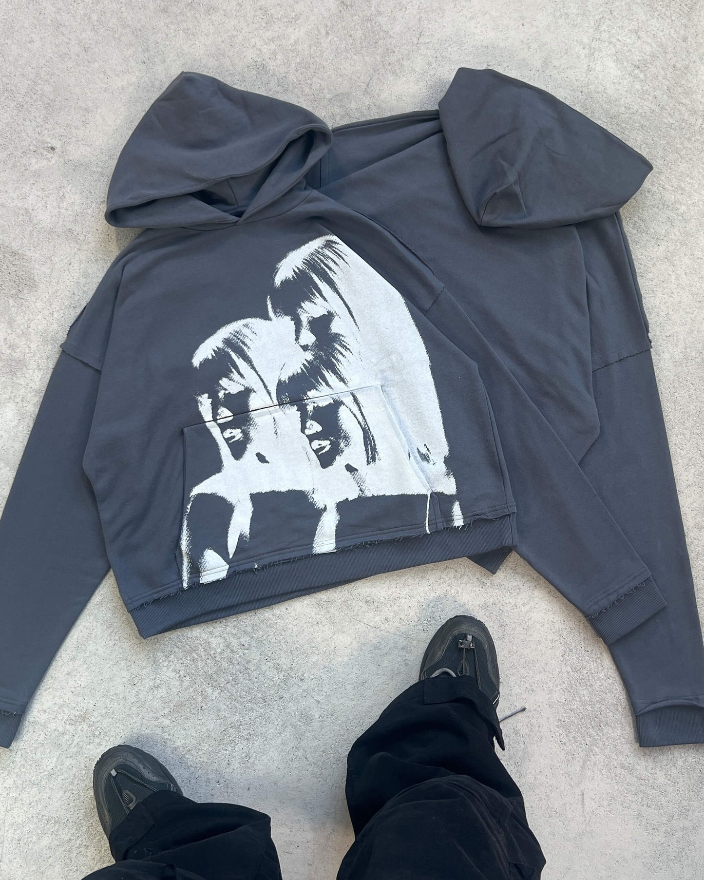 DECONSTRUCTED HOODIE GREY