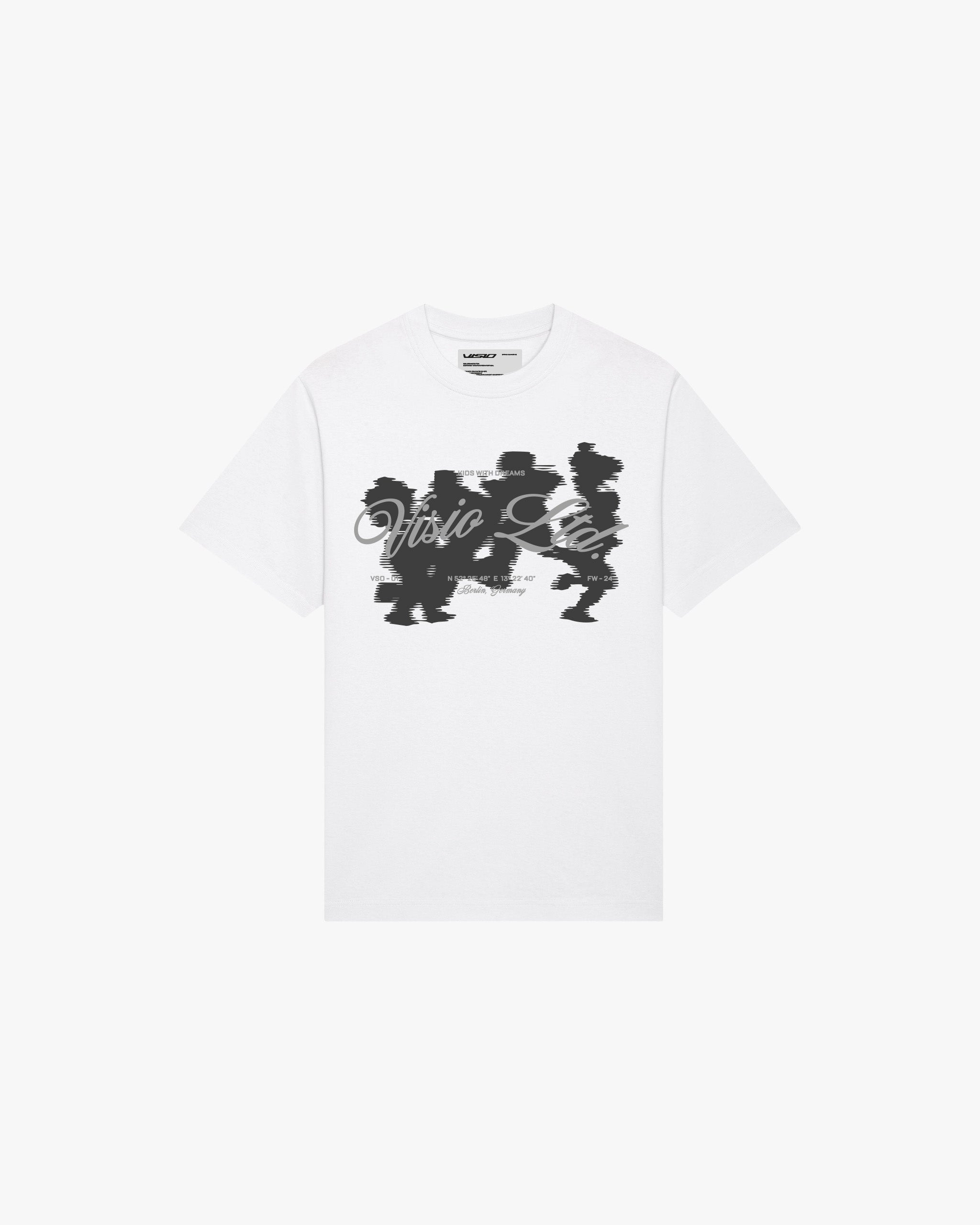 GREY RUNNING TEE WHITE