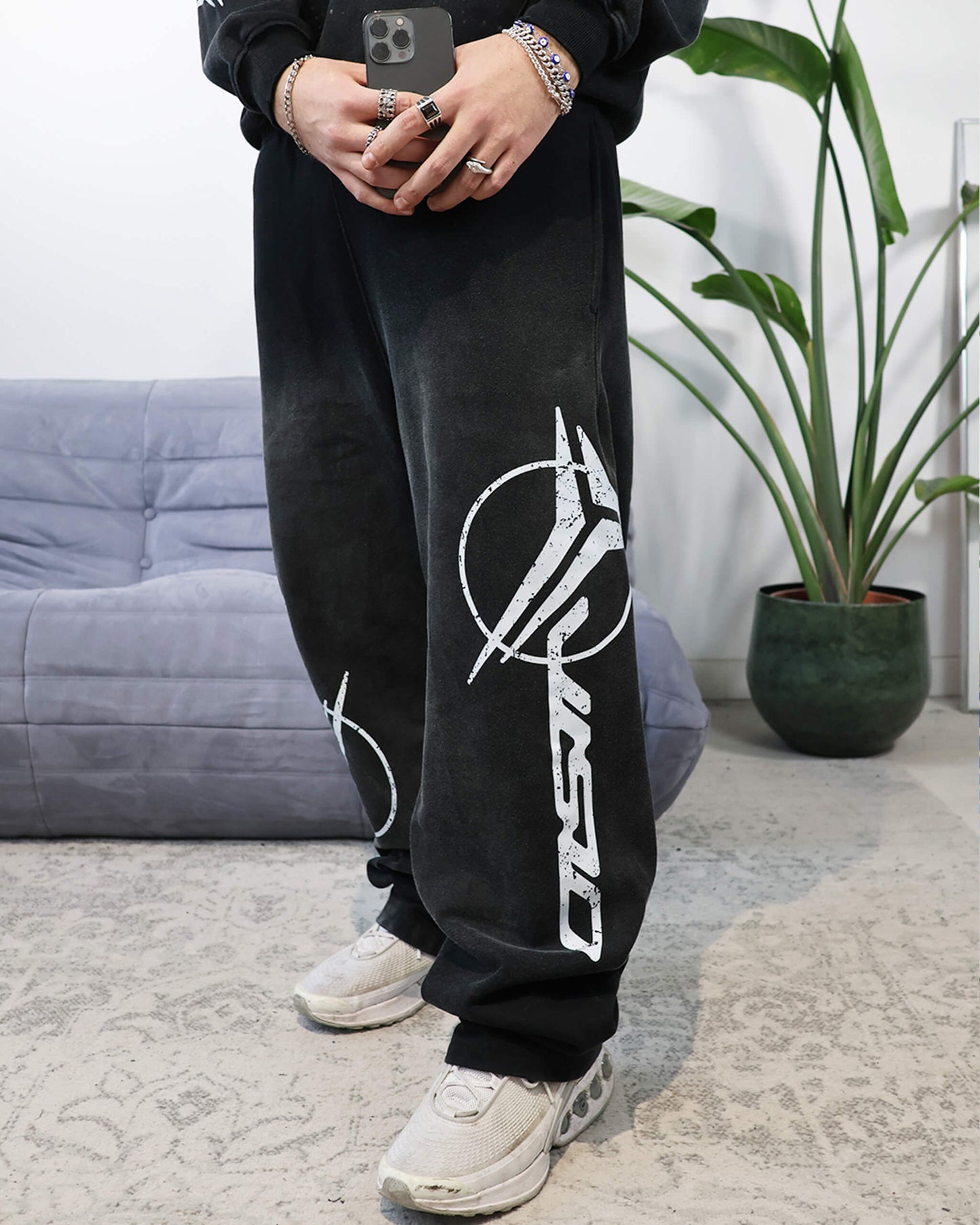 WASHED LOGO JOGGER BLACK