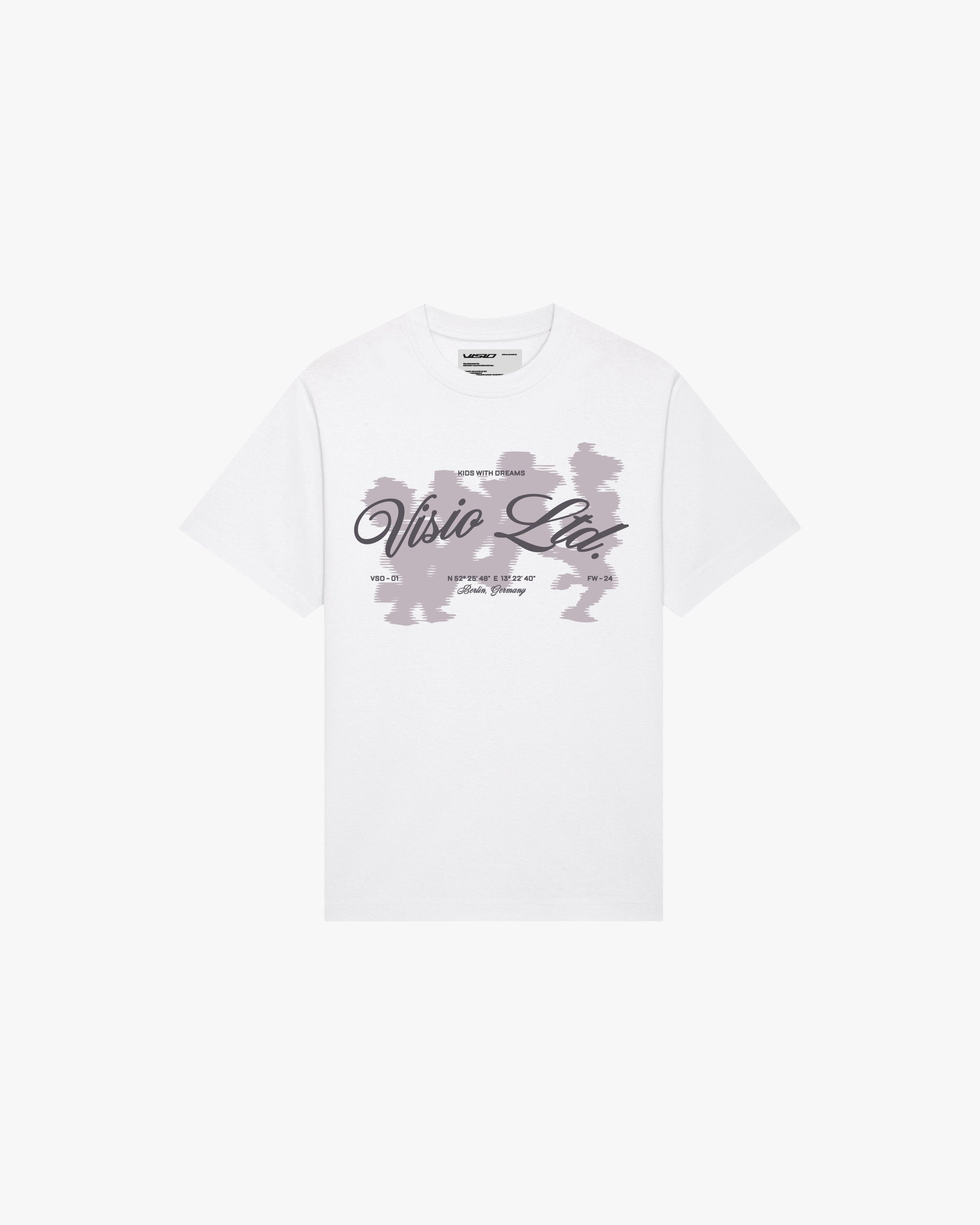 PURPLE RUNNING TEE WHITE