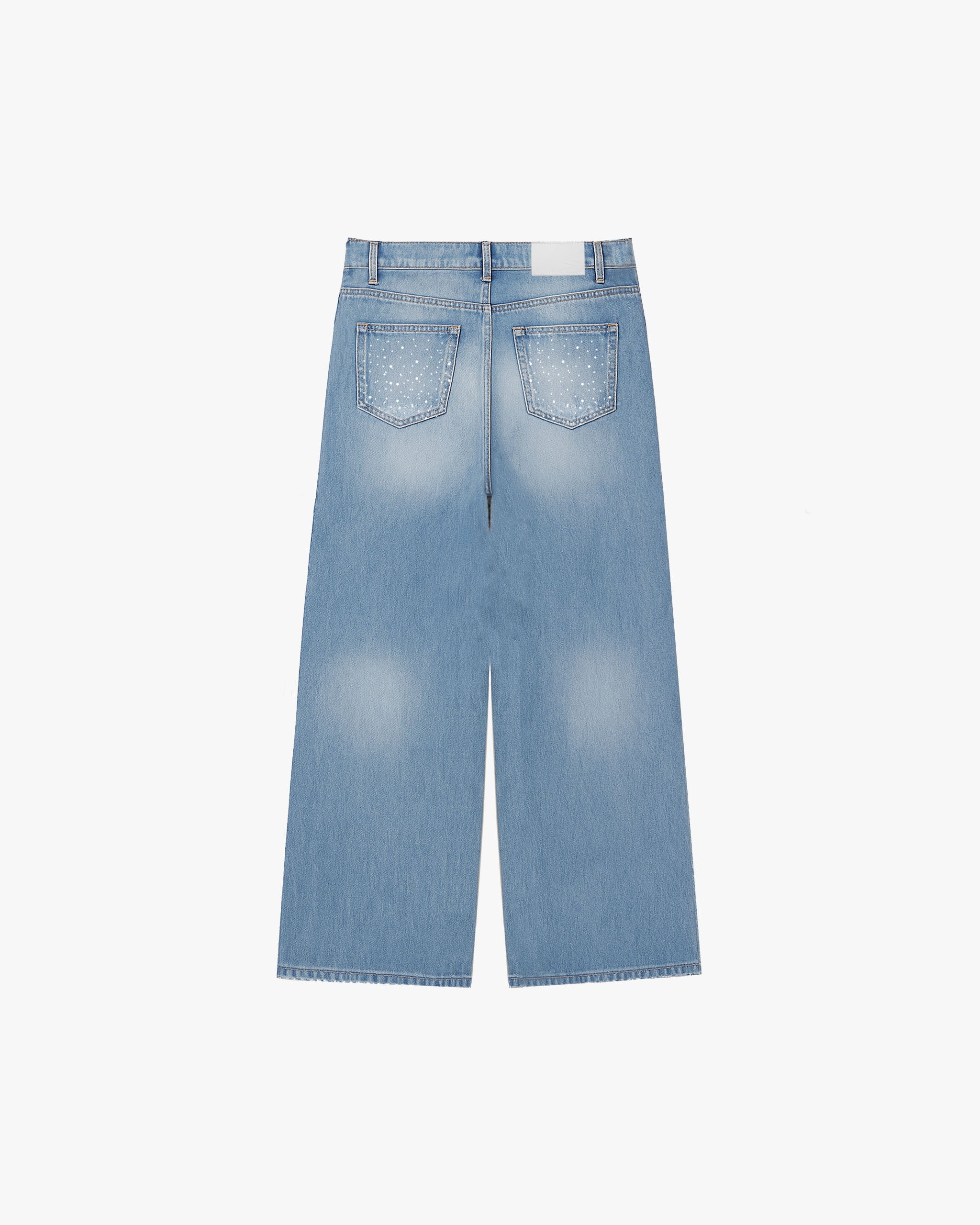 RHINESTONE DENIM LIGHT BLUE