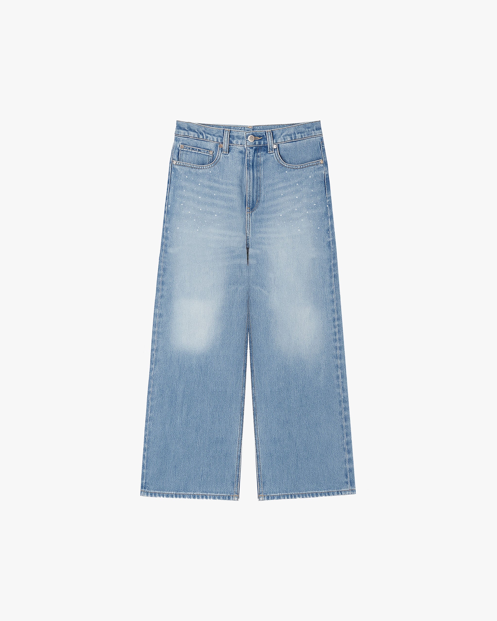RHINESTONE DENIM LIGHT BLUE