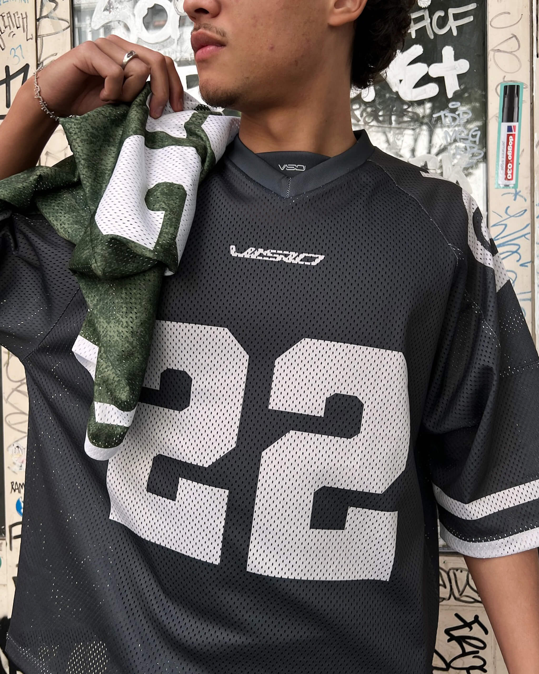 MESH JERSEY BLACK