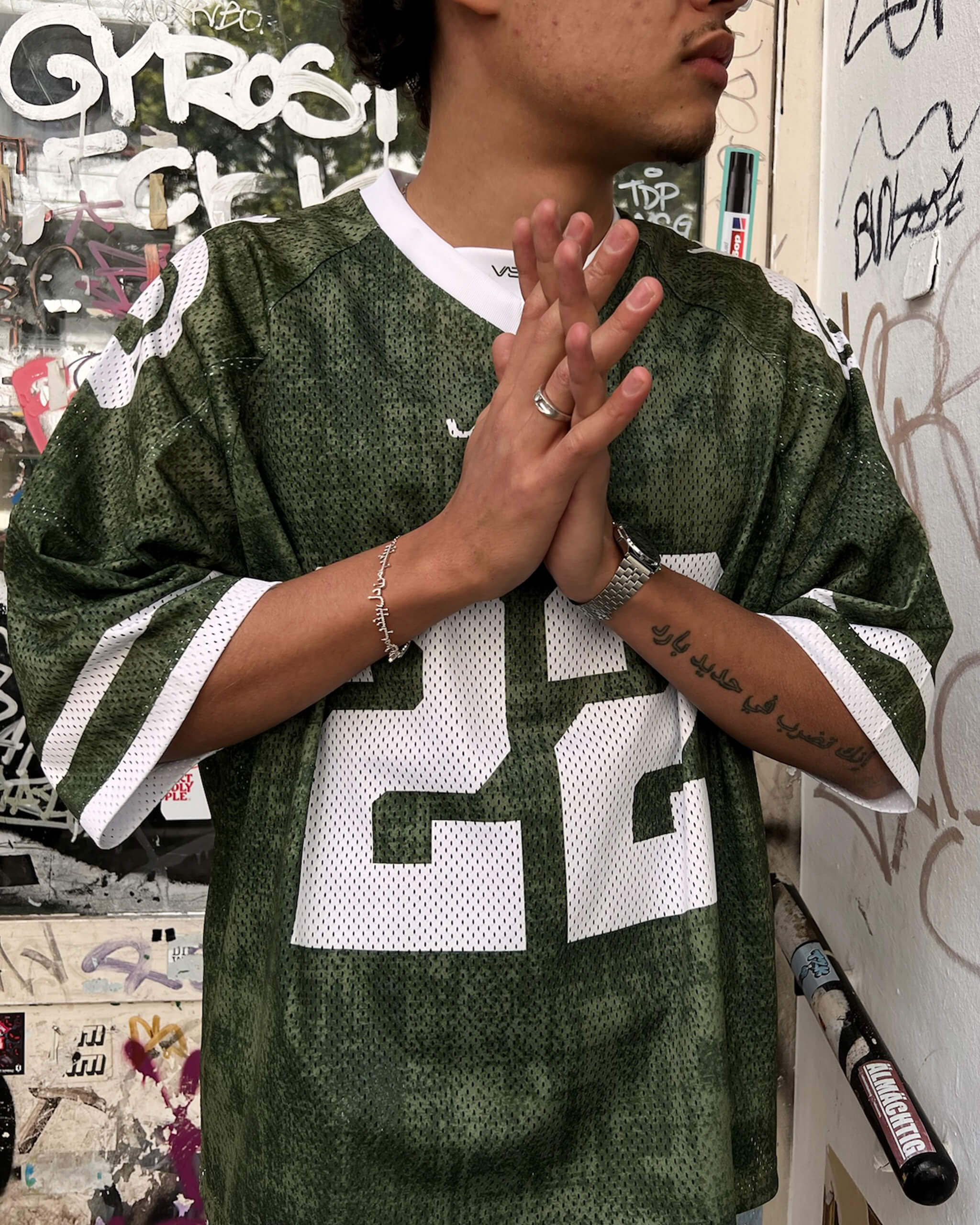 MESH JERSEY CAMO GREEN