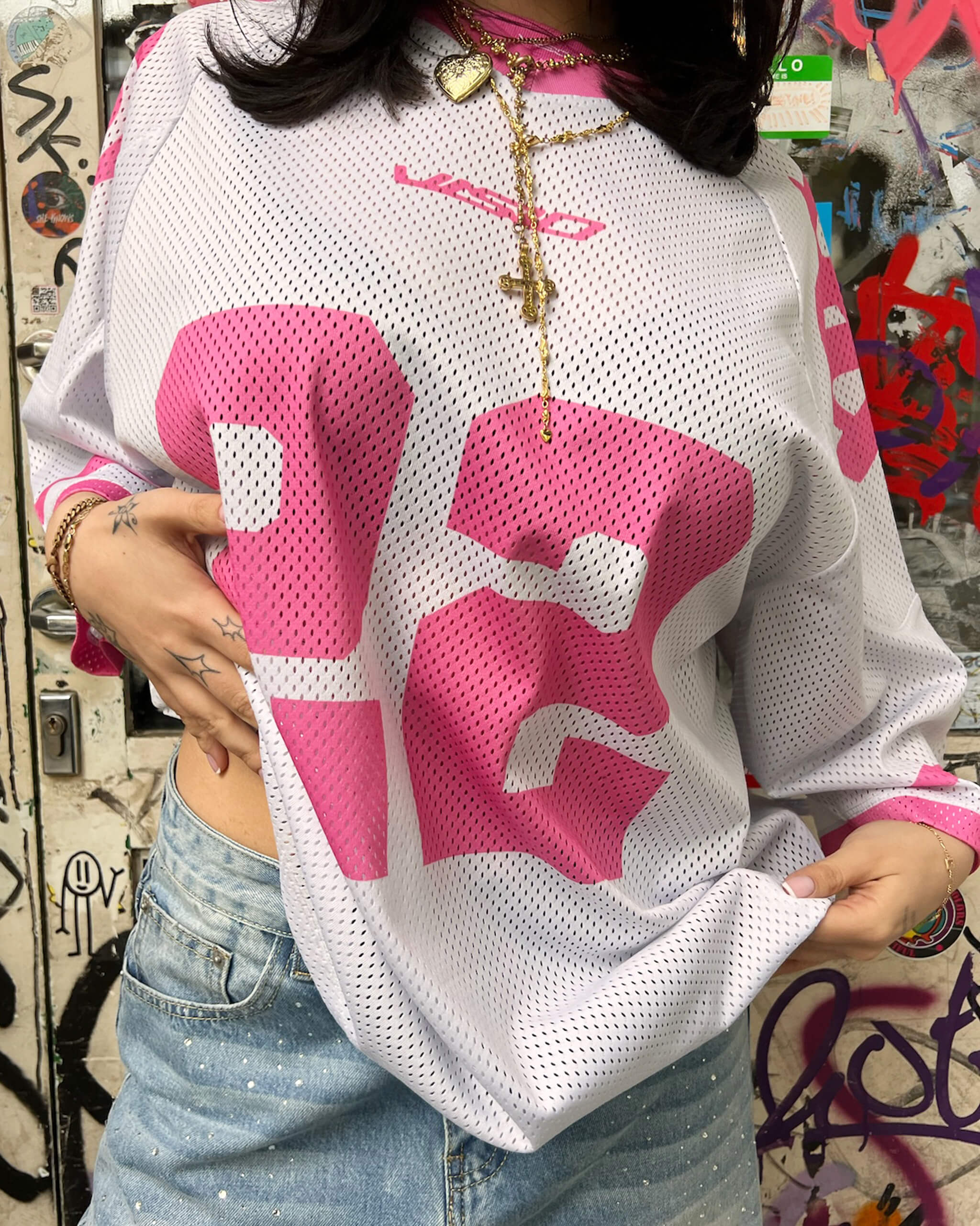 MESH JERSEY PINK