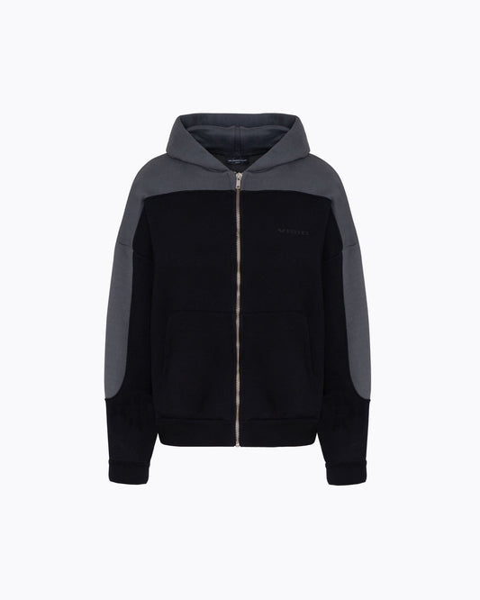 TWO TONE ZIP-HOODIE