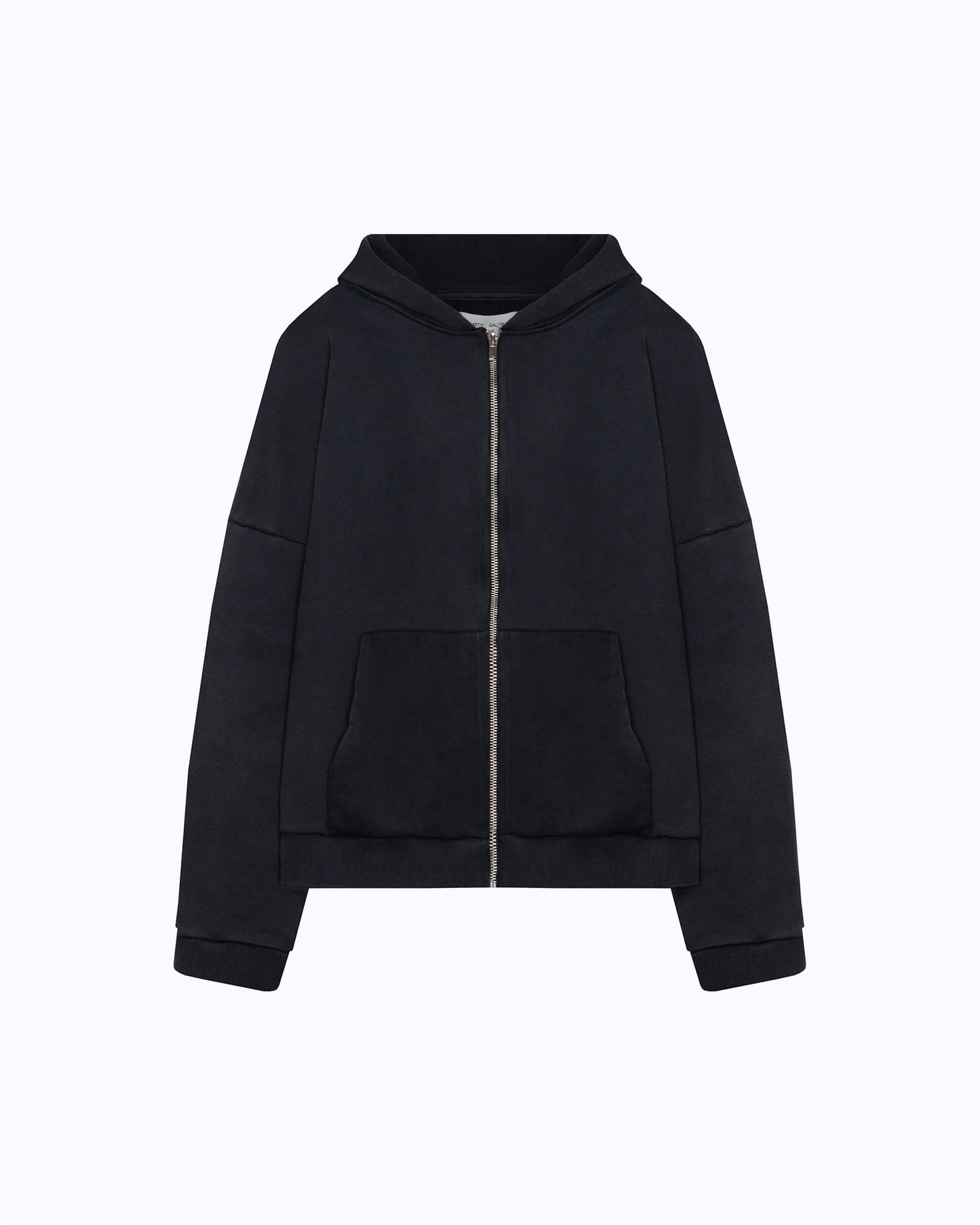 WASHED ZIP-HOODIE BLACK